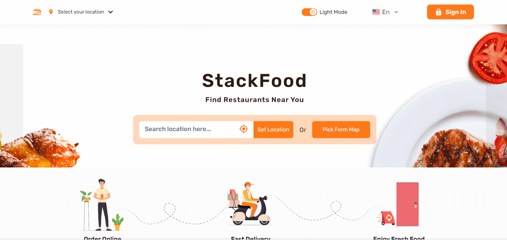 Stackfood - Single Vendor Food Delivery System